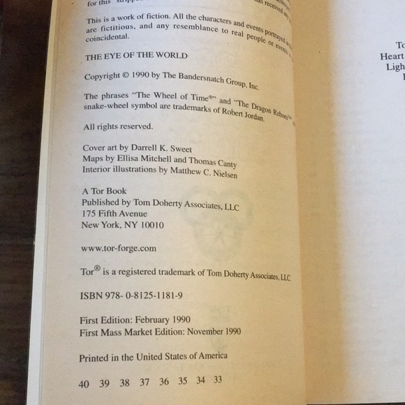 Robert Jordan (Lot of 5) WHEEL OF TIME used books TOR paperbacks # 1, 2, 3, 4, 7 - Picture 8 of 13